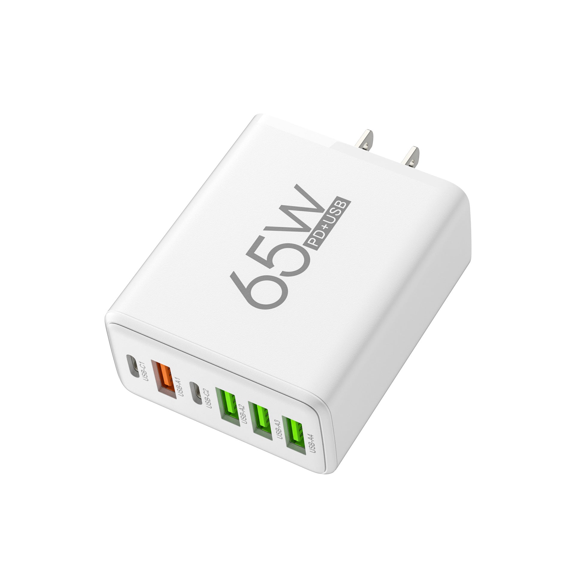 65W multi-port fast charging adapter