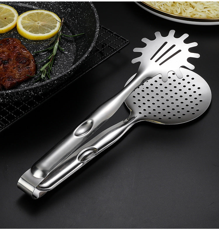Stainless steel kitchen tongs for everyday cooking