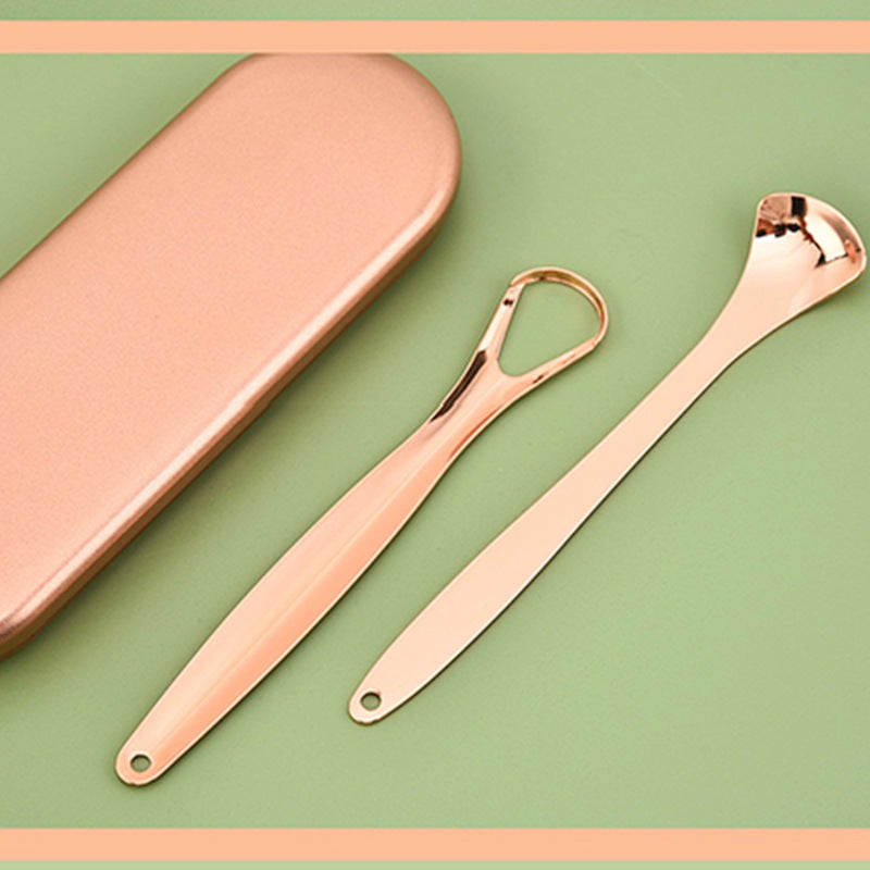 Stainless steel tongue cleaner for daily oral care