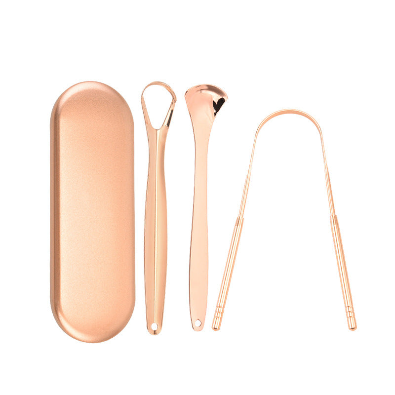 Stainless steel tongue cleaner for daily oral care