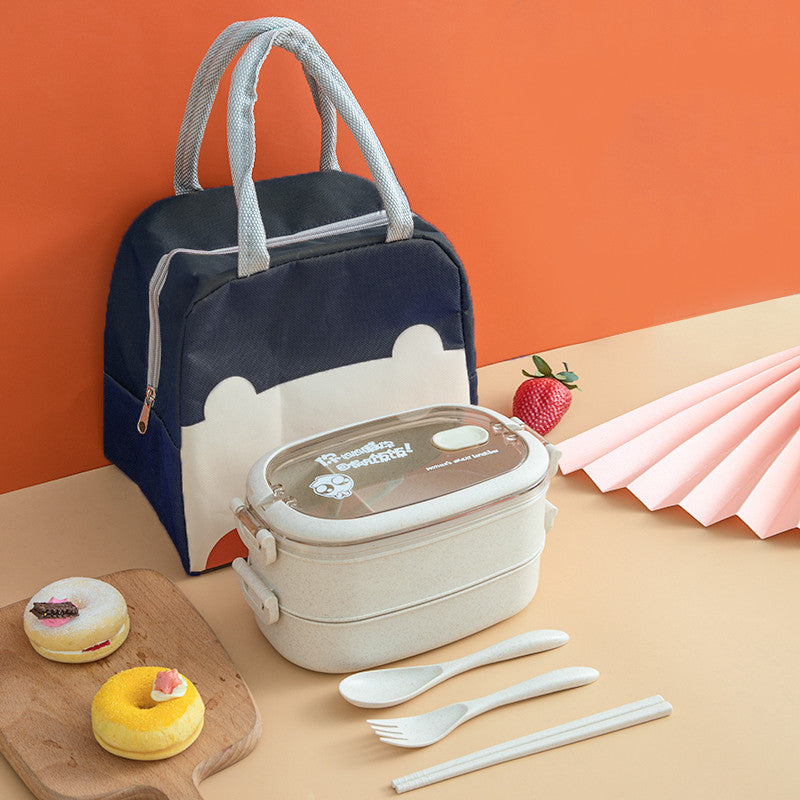 Wheat straw composite microwaveable bento box for daily meals