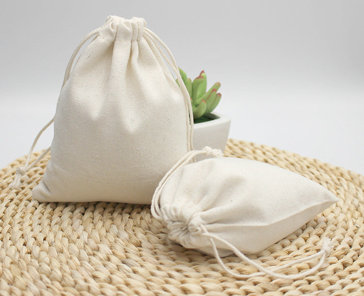 Cotton canvas drawstring travel storage bag