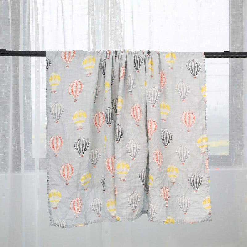 🍼Eco-Baby Bamboo Cotton Gauze Blanket & Towel: Soft Hug for Little One