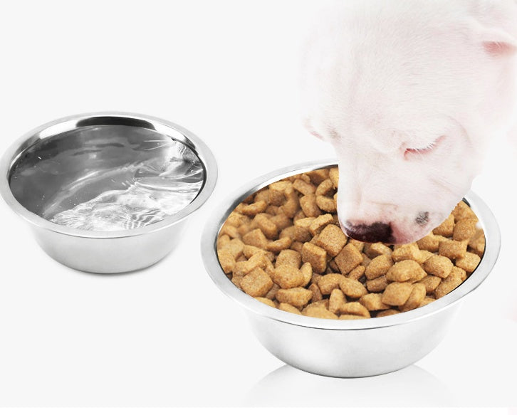 Stainless steel pet feeding bowl