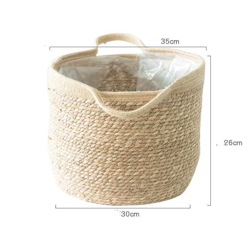 Handmade rattan basket for plants and storage