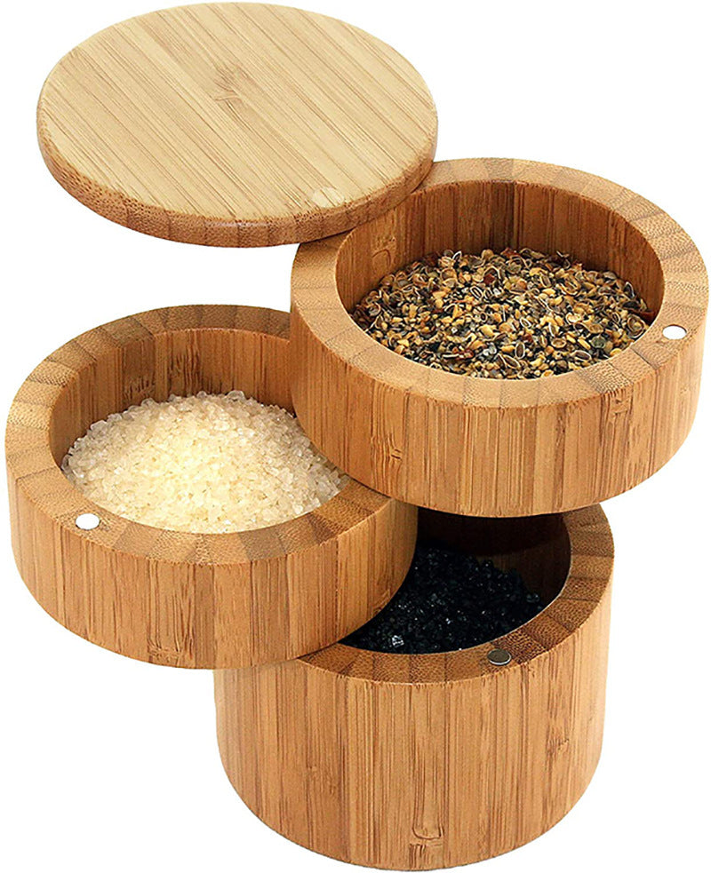 Eco-Twist Rotary Spice & Salt Box – Fresh Flavor at Every Turn
