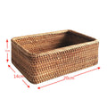 Natural rattan storage basket for home organisation