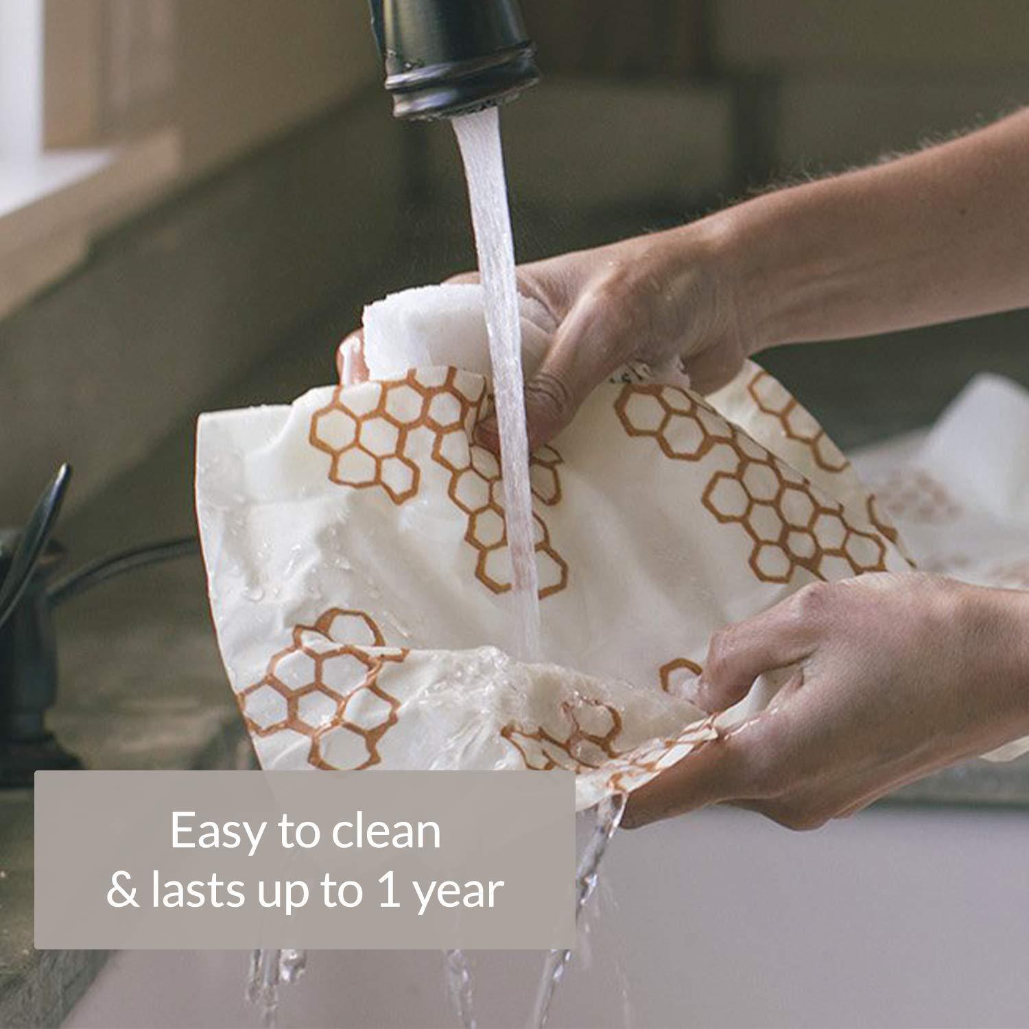 🍯Eco-Wrap: Organic cotton & beeswax food fresh keeping cloth