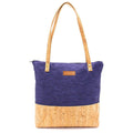 Cork and oxford fabric everyday shoulder handbag for daily use