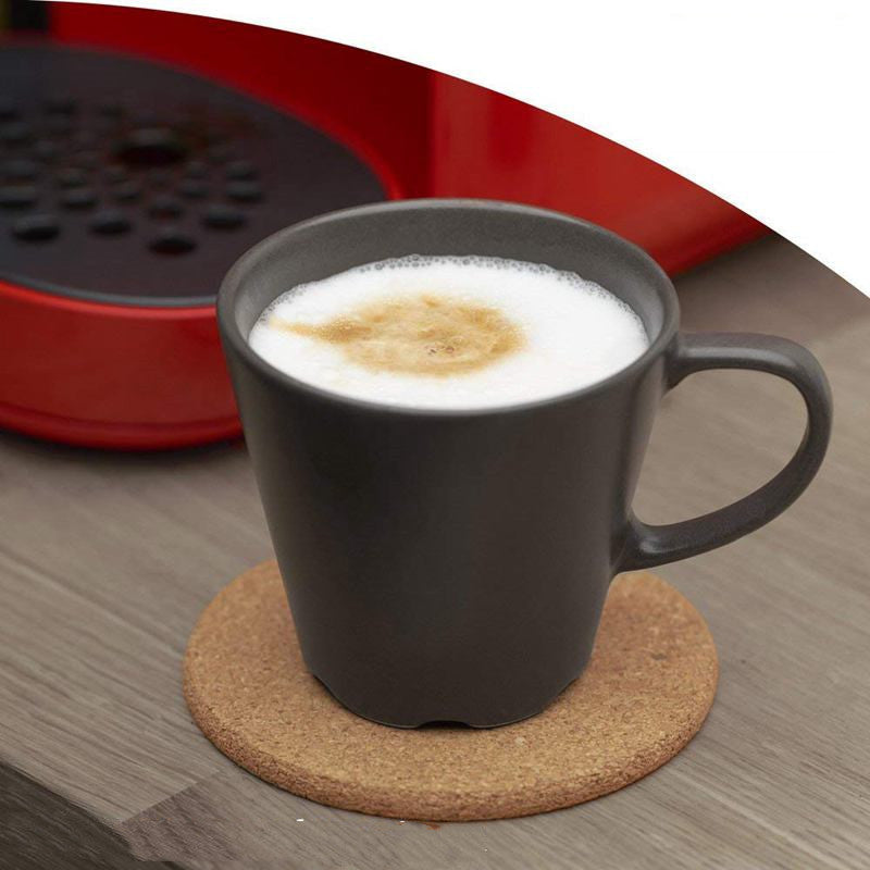 Eco-Cork - 16pc Natural Cork Coasters with Stylish Metal Holder