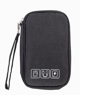 Tech organizer pouch for cables and electronic accessories