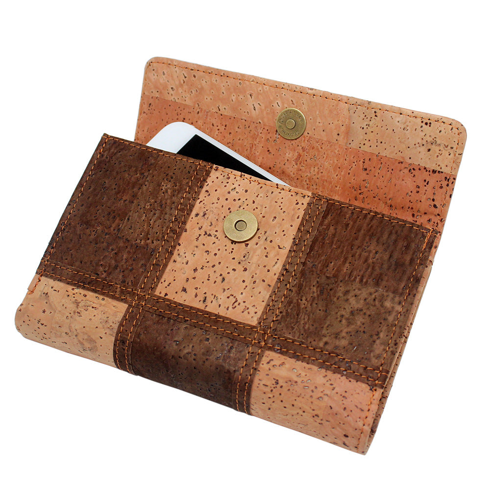 Unisex cork travel wallet and phone pouch