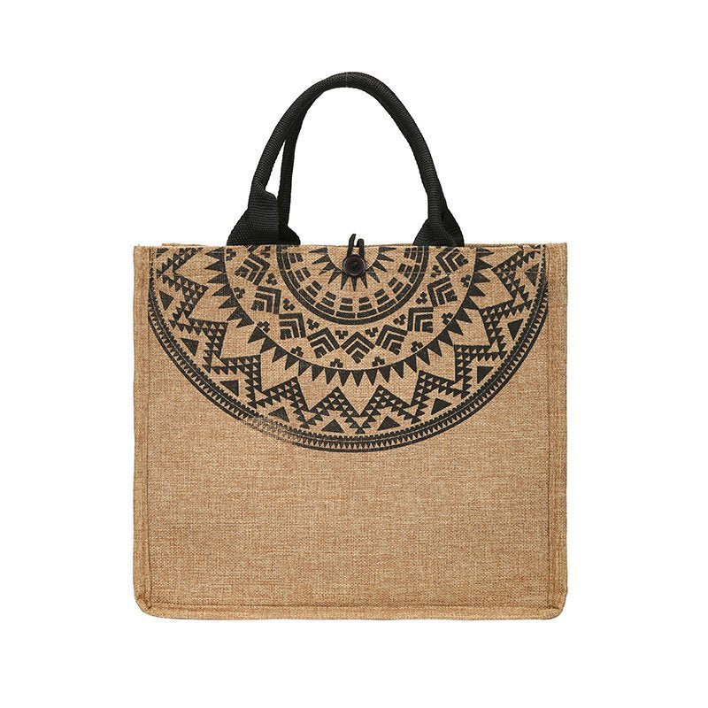 Linen and jute tote bag for everyday shopping
