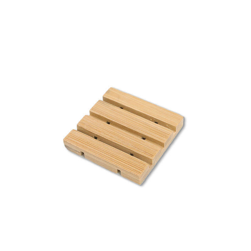 Bamboo soap box with drainage for bar soap