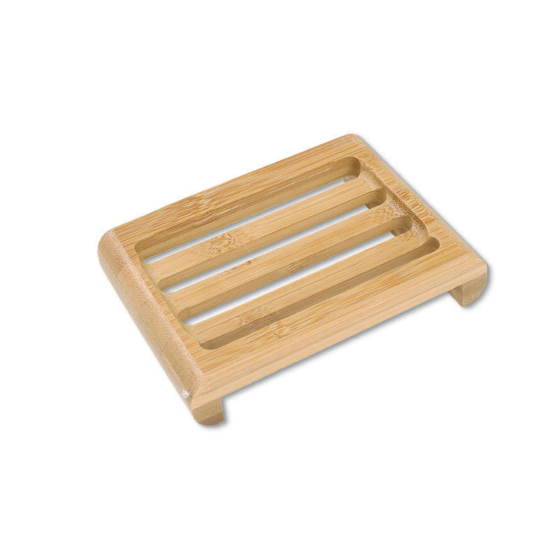 Bamboo soap box with drainage for bar soap