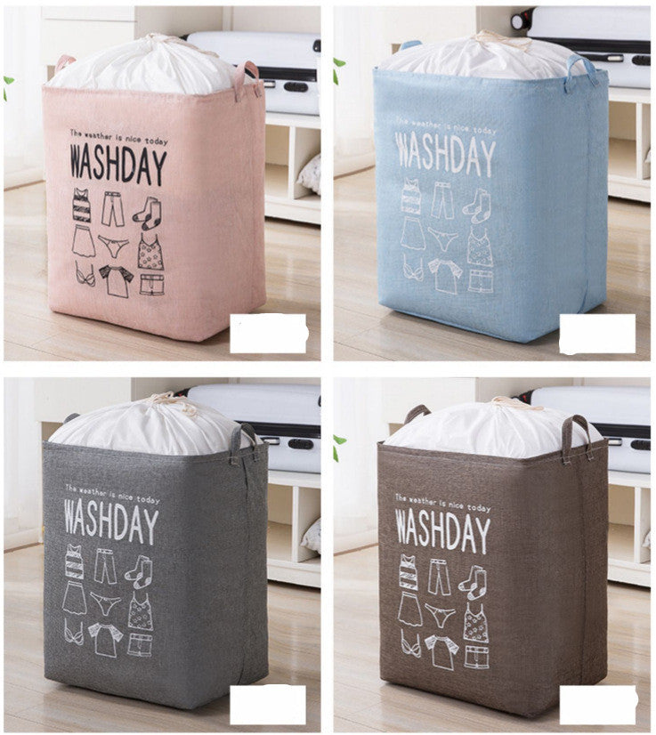 Fabric clothes hamper for home laundry storage
