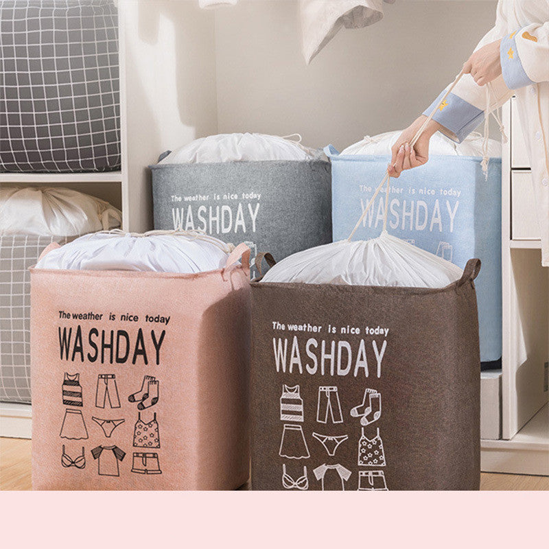 Fabric clothes hamper for home laundry storage