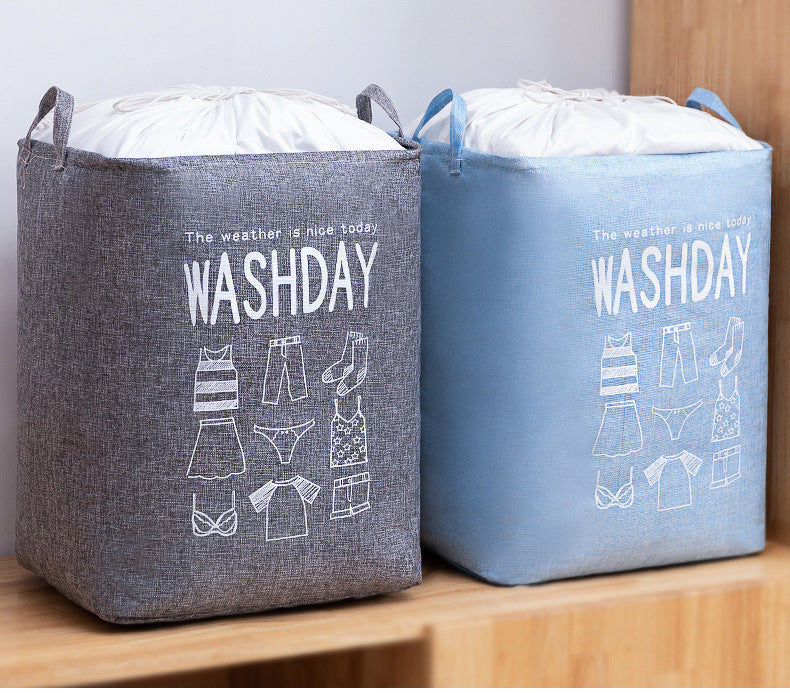 Fabric clothes hamper for home laundry storage