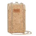 Women’s long cork wallet with multiple compartments for organization