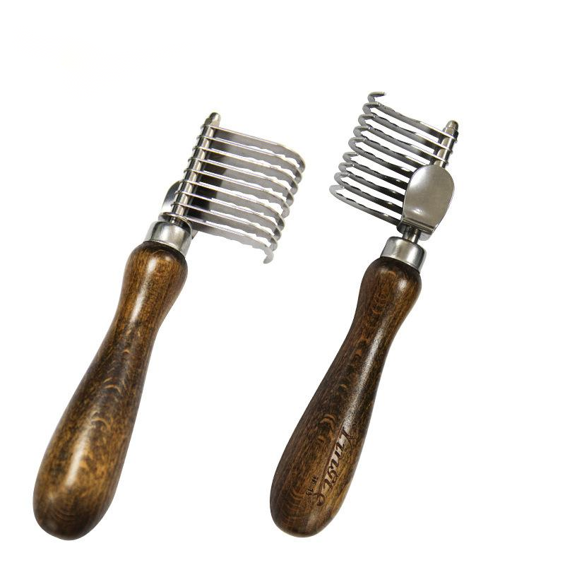 Walnut wooden pet grooming comb