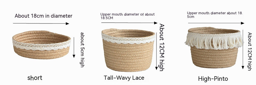 Natural jute storage basket for home organisation