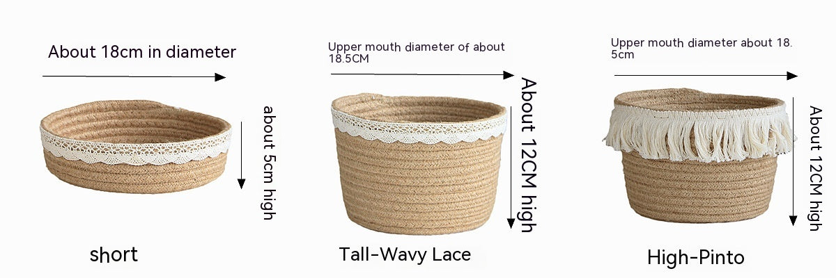 Natural jute storage basket for home organisation