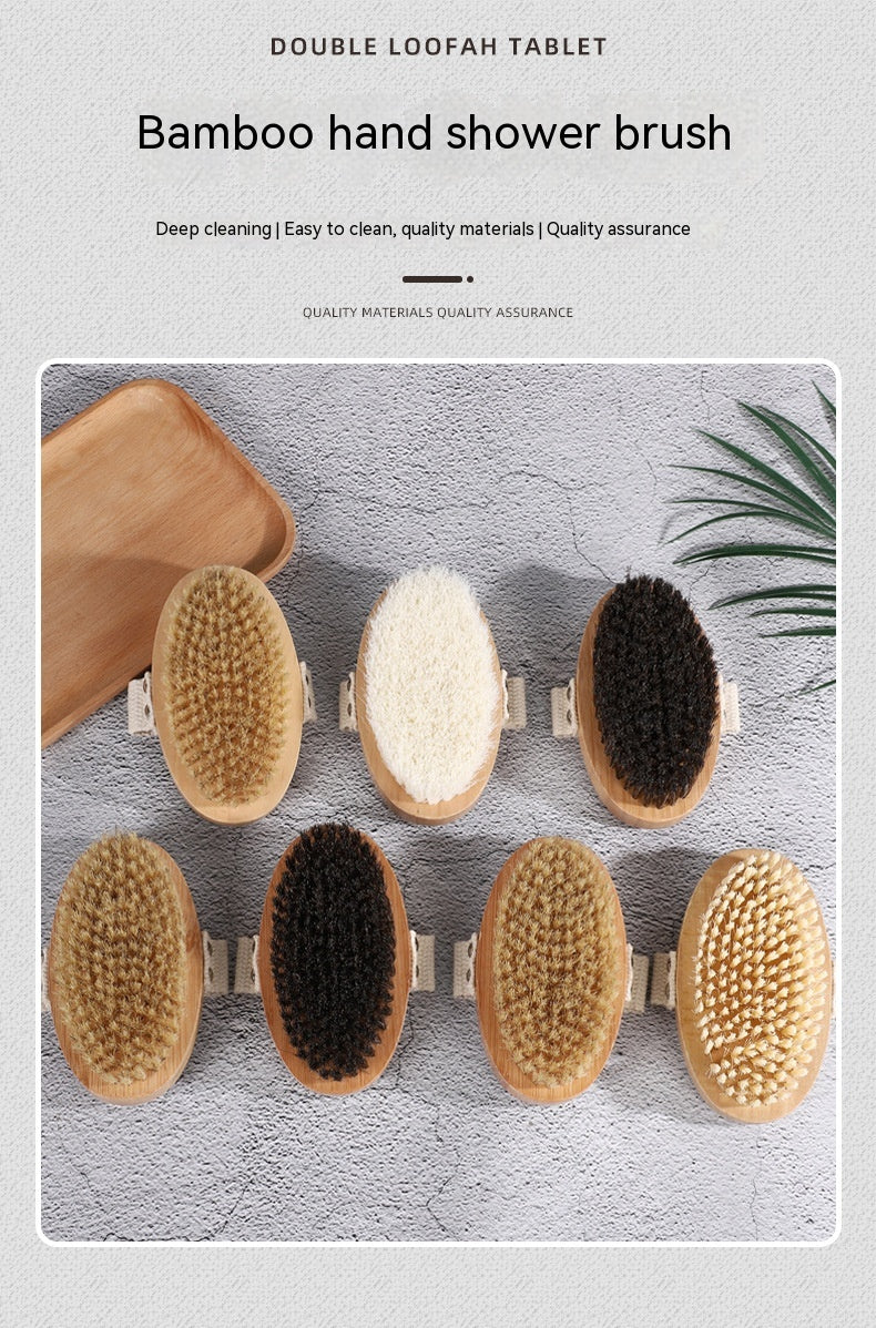 Bamboo nail and hand cleaning brush