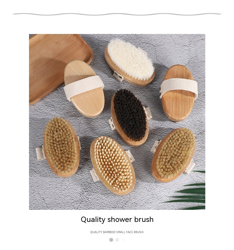 Bamboo nail and hand cleaning brush
