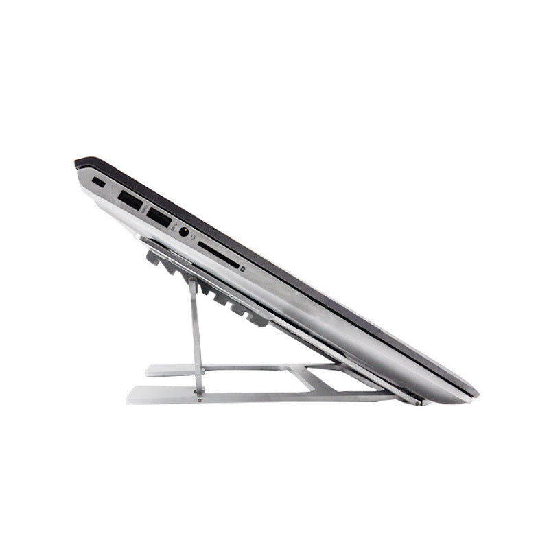 Adjustable foldable laptop stand on desk