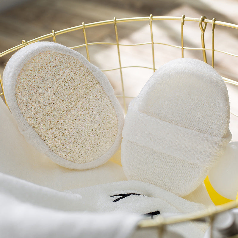 Natural loofah bath sponge