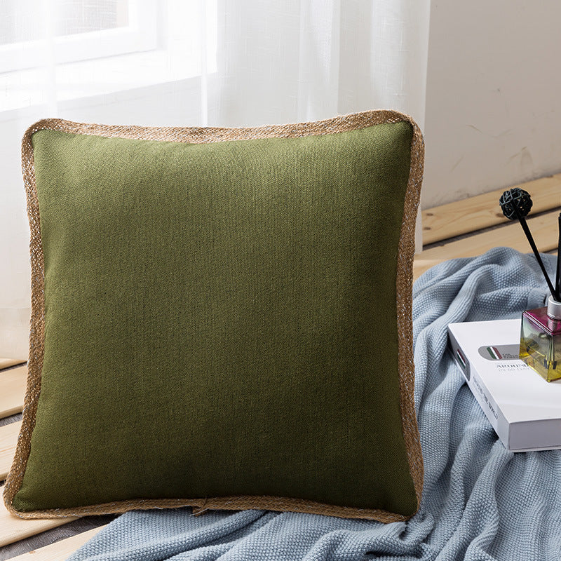Hemp pillow cover for sofa and home use