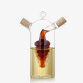 Glass oil and vinegar bottle for kitchen use