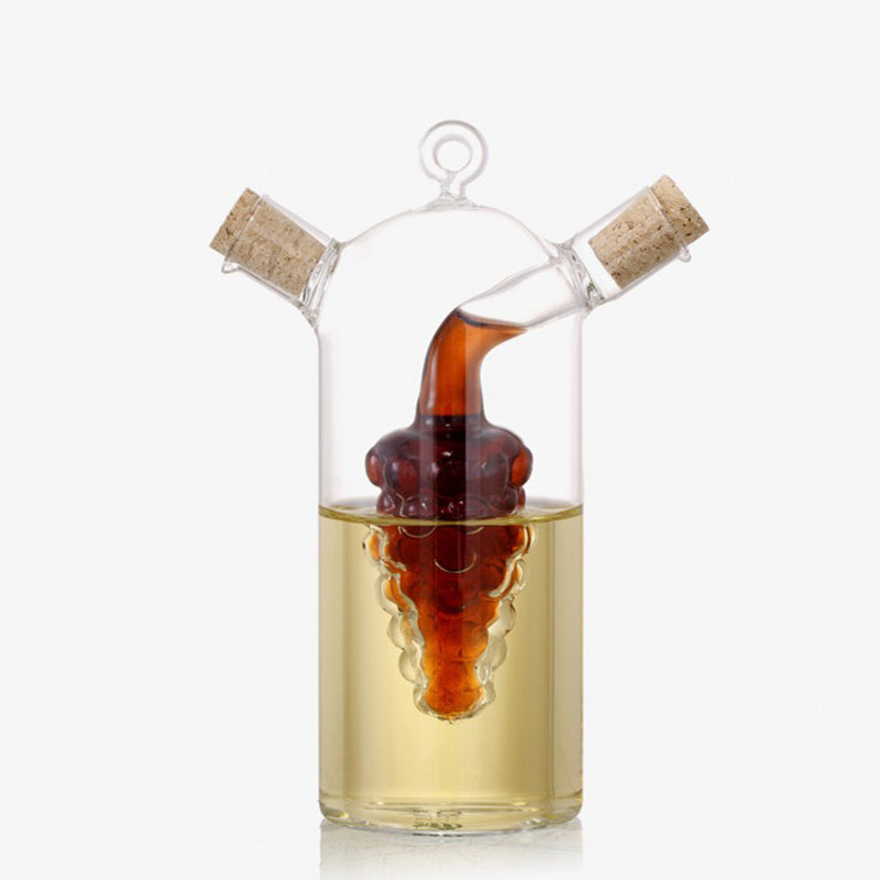 Glass oil and vinegar bottle for kitchen use