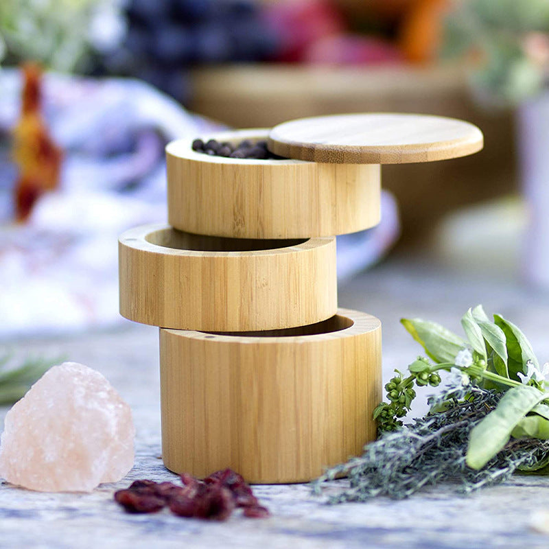 Eco-Twist Rotary Spice & Salt Box – Fresh Flavor at Every Turn
