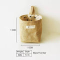 Wall-mounted jute storage bag for home organisation