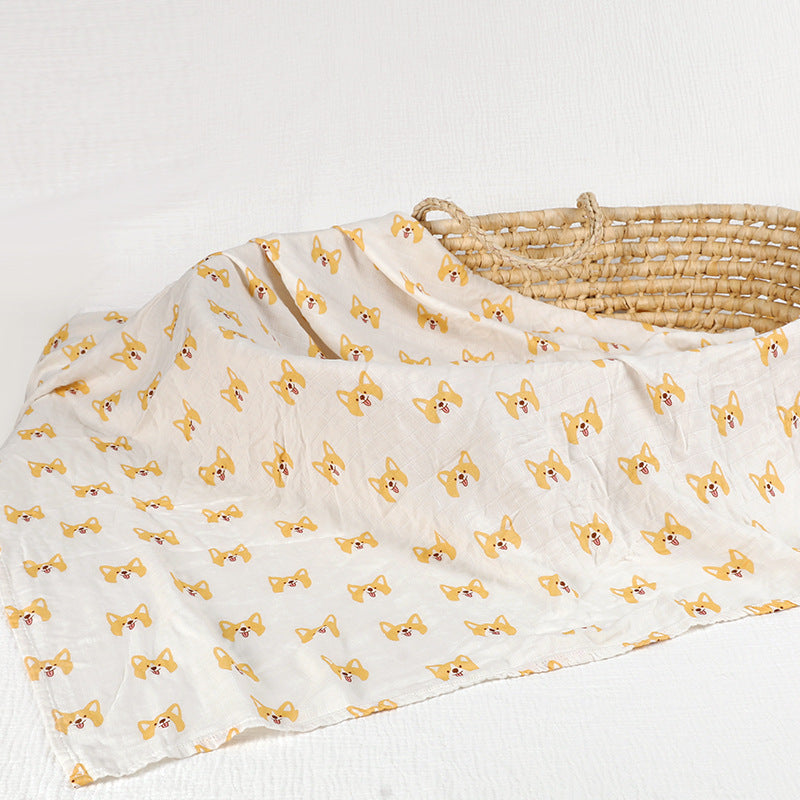 🍼Eco-Baby Bamboo Cotton Gauze Blanket & Towel: Soft Hug for Little One