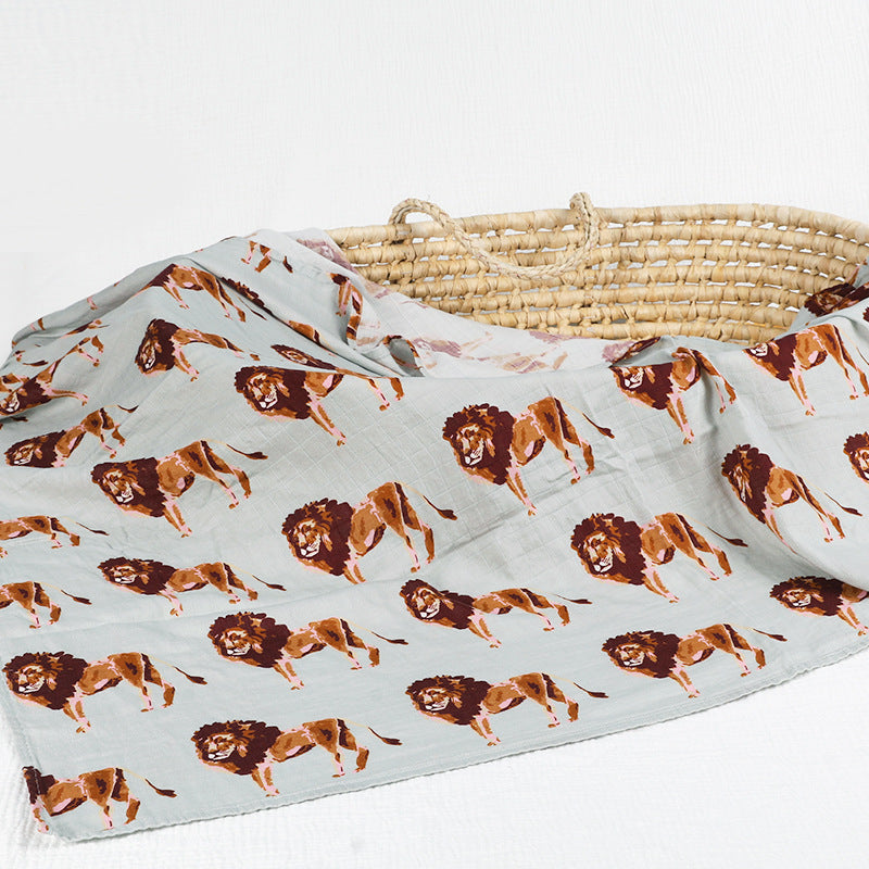 🍼Eco-Baby Bamboo Cotton Gauze Blanket & Towel: Soft Hug for Little One