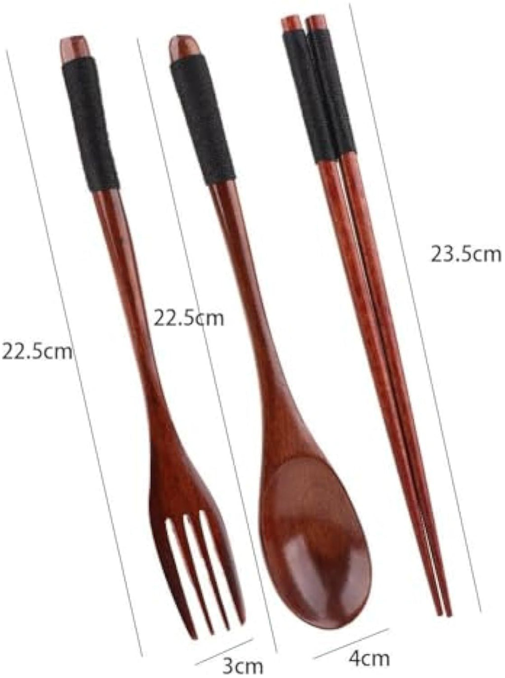 🥢Eco-Table Trio Set – Wooden Fork, Spoon & Chopsticks