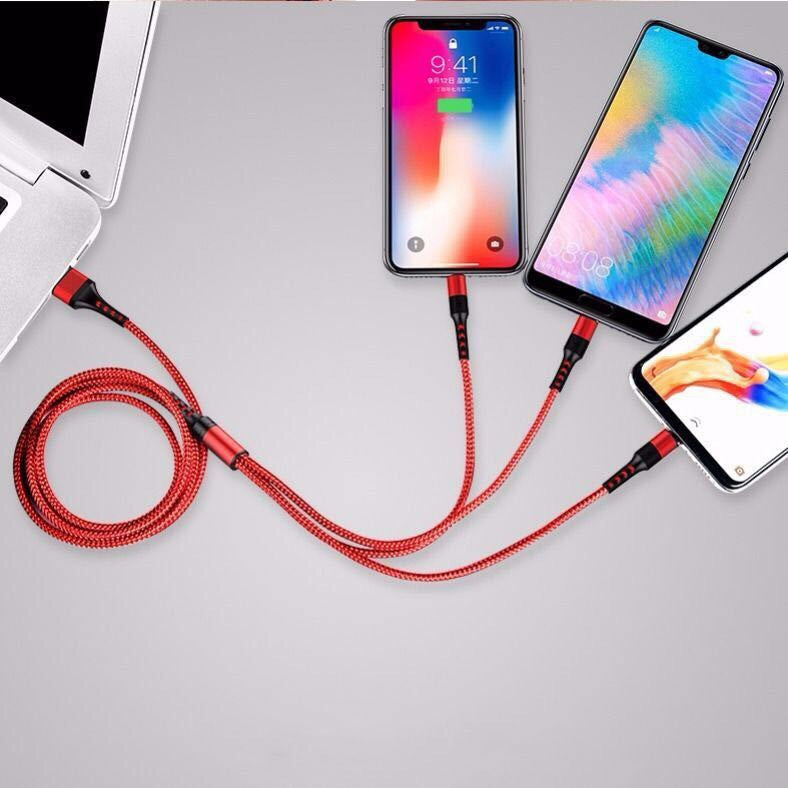 Braided fast charging cable with reinforced connectors