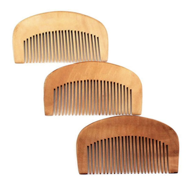 Peach wood hair comb for everyday grooming
