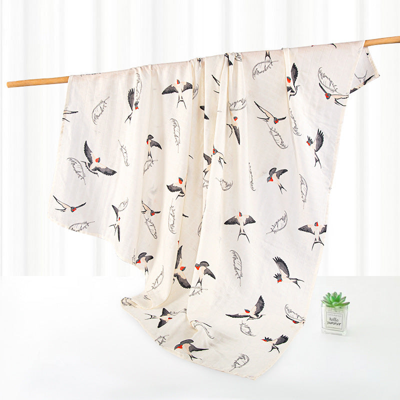 🍼Eco-Baby Bamboo Cotton Gauze Blanket & Towel: Soft Hug for Little One