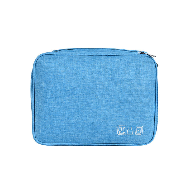 Tech organizer pouch for cables and electronic accessories
