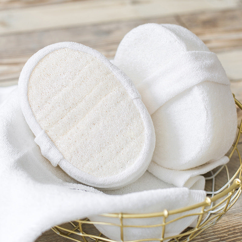Natural loofah bath sponge
