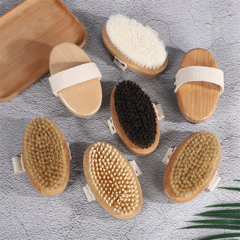 Bamboo nail and hand cleaning brush
