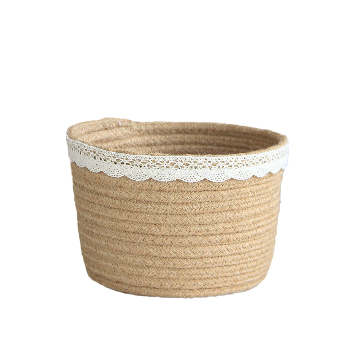 Natural jute storage basket for home organisation