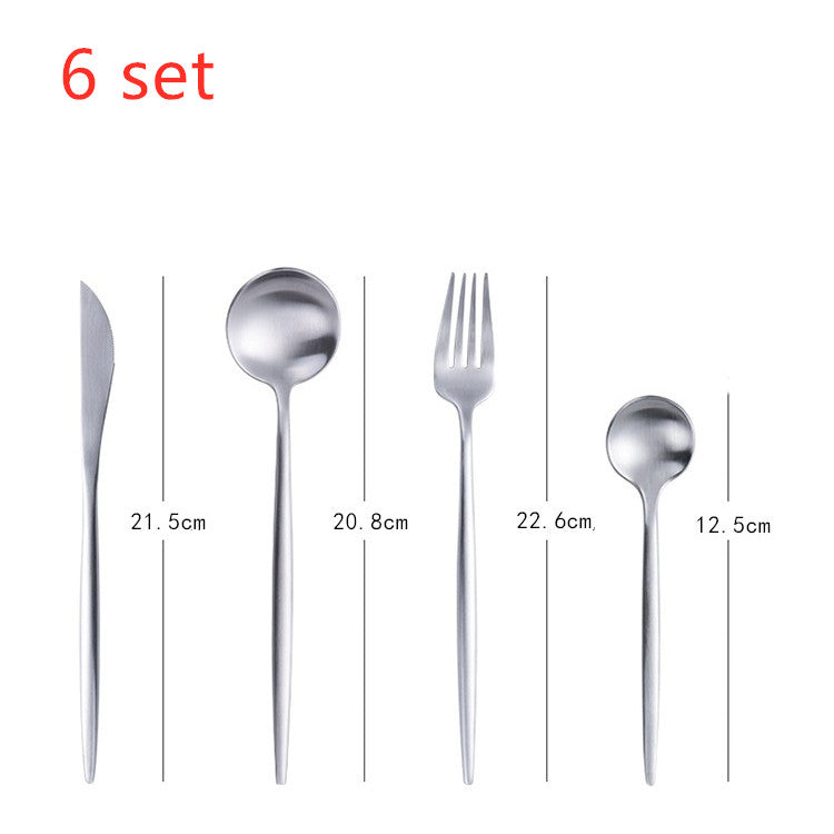 Stainless steel spoon set for everyday dining (set of 4)