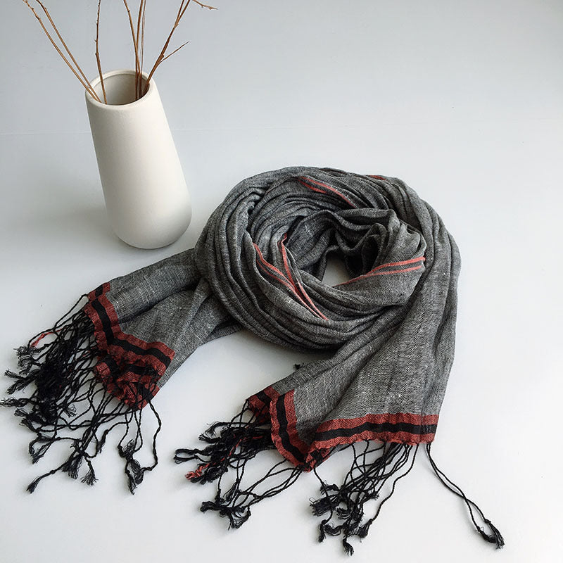 Linen hemp unisex scarf