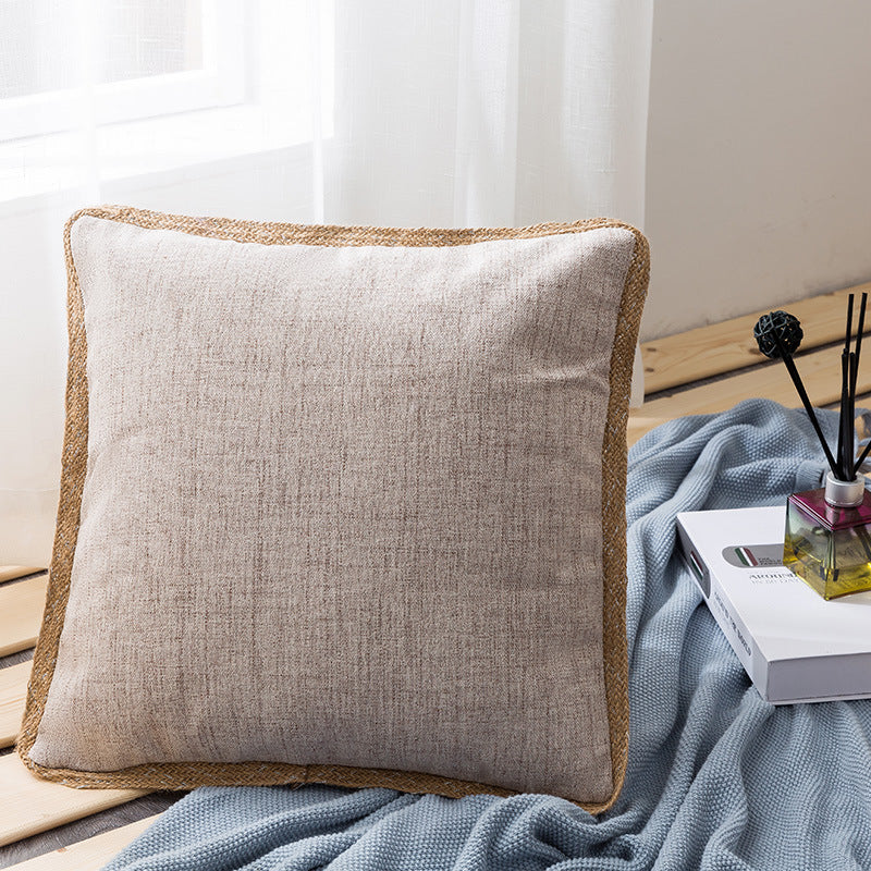 Hemp pillow cover for sofa and home use