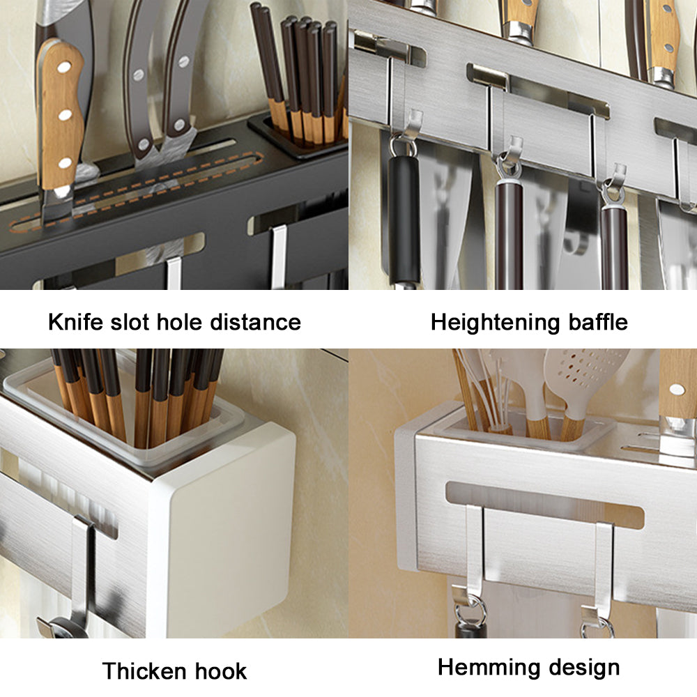 Stainless steel countertop storage rack for home organisation