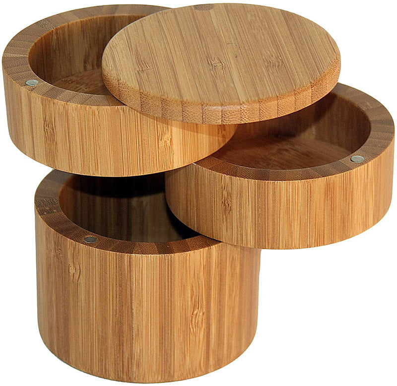 Eco-Twist Rotary Spice & Salt Box – Fresh Flavor at Every Turn